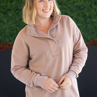 IN STOCK Jesse Vintage Wash Snap Pullover - Tan