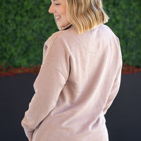 IN STOCK Jesse Vintage Wash Snap Pullover - Tan