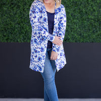 IN STOCK Classic Cardigan - Sapphire Floral