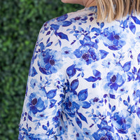 IN STOCK Classic Cardigan - Sapphire Floral