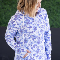 IN STOCK HalfZip Hoodie - Sapphire Floral