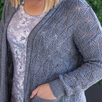 IN STOCK Open Knit Cardigan - Grey