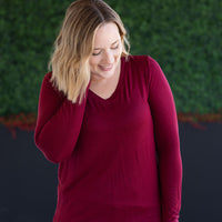 IN STOCK Larissa Long Sleeve - Burgundy