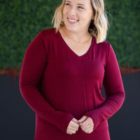 IN STOCK Larissa Long Sleeve - Burgundy
