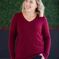 IN STOCK Larissa Long Sleeve - Burgundy