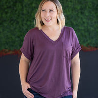 IN STOCK Sierra Pocket Top - Plum FINAL SALE