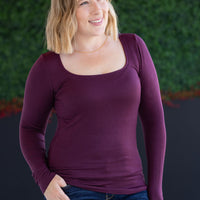 IN STOCK Alyssa Long Sleeve Top - Plum