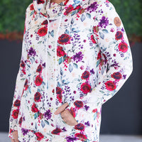 IN STOCK Soft Funnel Neck - Burgundy Bloom FINAL SALE