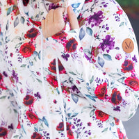 IN STOCK Soft Funnel Neck - Burgundy Bloom FINAL SALE