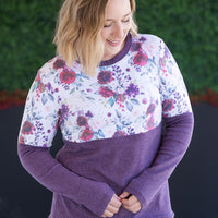 IN STOCK Natalie Pullover - Burgundy Bloom and Plum FINAL SALE