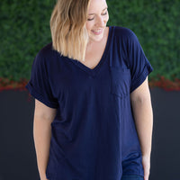 IN STOCK Sierra Pocket Top - Navy