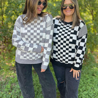 PREORDER: All Checkered Out Sweater in Four Colors