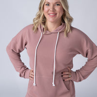 IN STOCK Kacey Ribbed Hoodie - Rose