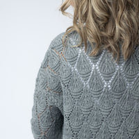 IN STOCK Open Knit Cardigan - Grey