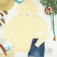 IN STOCK Amelia Striped Hoodie - Lemon