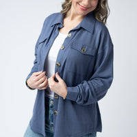 IN STOCK Brenna Button Down Top - Denim