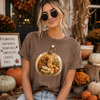 Cozy Pumpkin Orange Kitty Tshirt