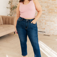 Bette Mid Rise Vintage Cuffed Skinny Capri