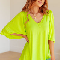 Cali Blouse in Neon Green
