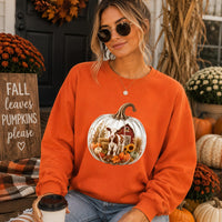 Cozy Pumpkin Cow Sweatshirt