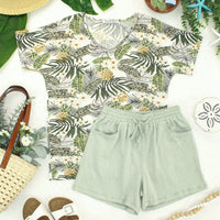 IN STOCK Chloe Cozy Top - Pineapple Leaf