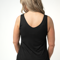 IN STOCK Vera V Neck Tank - Black