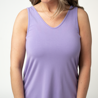 IN STOCK Vera V Neck Tank - Lavender