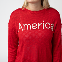 IN STOCK America Red Top