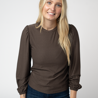 IN STOCK Miranda Dot Top - Brown