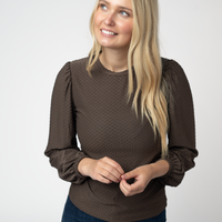 IN STOCK Miranda Dot Top - Brown
