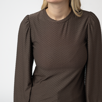 IN STOCK Miranda Dot Top - Brown