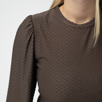 IN STOCK Miranda Dot Top - Brown