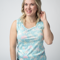 IN STOCK Ava Tank - Aqua Palm