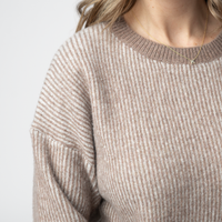 IN STOCK Josie Cozy Crew Sweater - Mocha