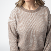 IN STOCK Josie Cozy Crew Sweater - Mocha