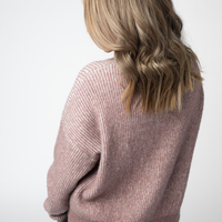 IN STOCK Josie Cozy Crew Sweater - Dusty Rose