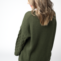 IN STOCK Talina Textured Sweater - Olive