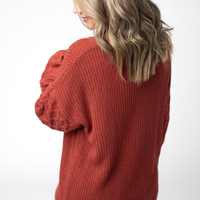 IN STOCK Talina Textured Sweater - Brick