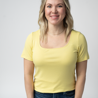 IN STOCK Short Sleeve Alyssa Top - Yellow