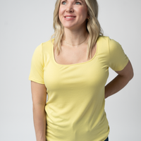IN STOCK Short Sleeve Alyssa Top - Yellow