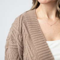 IN STOCK Brooks Button Sweater Cardigan - Mocha