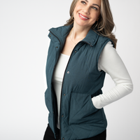 IN STOCK Remy Zip Up Vest - Teal