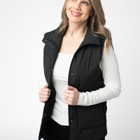 IN STOCK Remy Zip Up Vest - Black