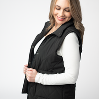 IN STOCK Remy Zip Up Vest - Black