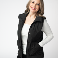 IN STOCK Remy Zip Up Vest - Black
