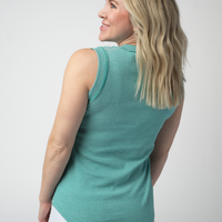 IN STOCK Morgan Micro Striped Tank - Jade