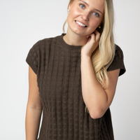 IN STOCK Kelly Knitted Top - Brown
