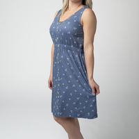 IN STOCK Beverly Button Dress - Nautical Navy