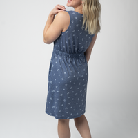 IN STOCK Beverly Button Dress - Nautical Navy