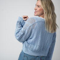 IN STOCK Callie Cropped Cardigan - Sky Blue FINAL SALE